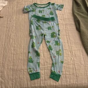 Little Sleepies Green Frog Kids Pajamas
